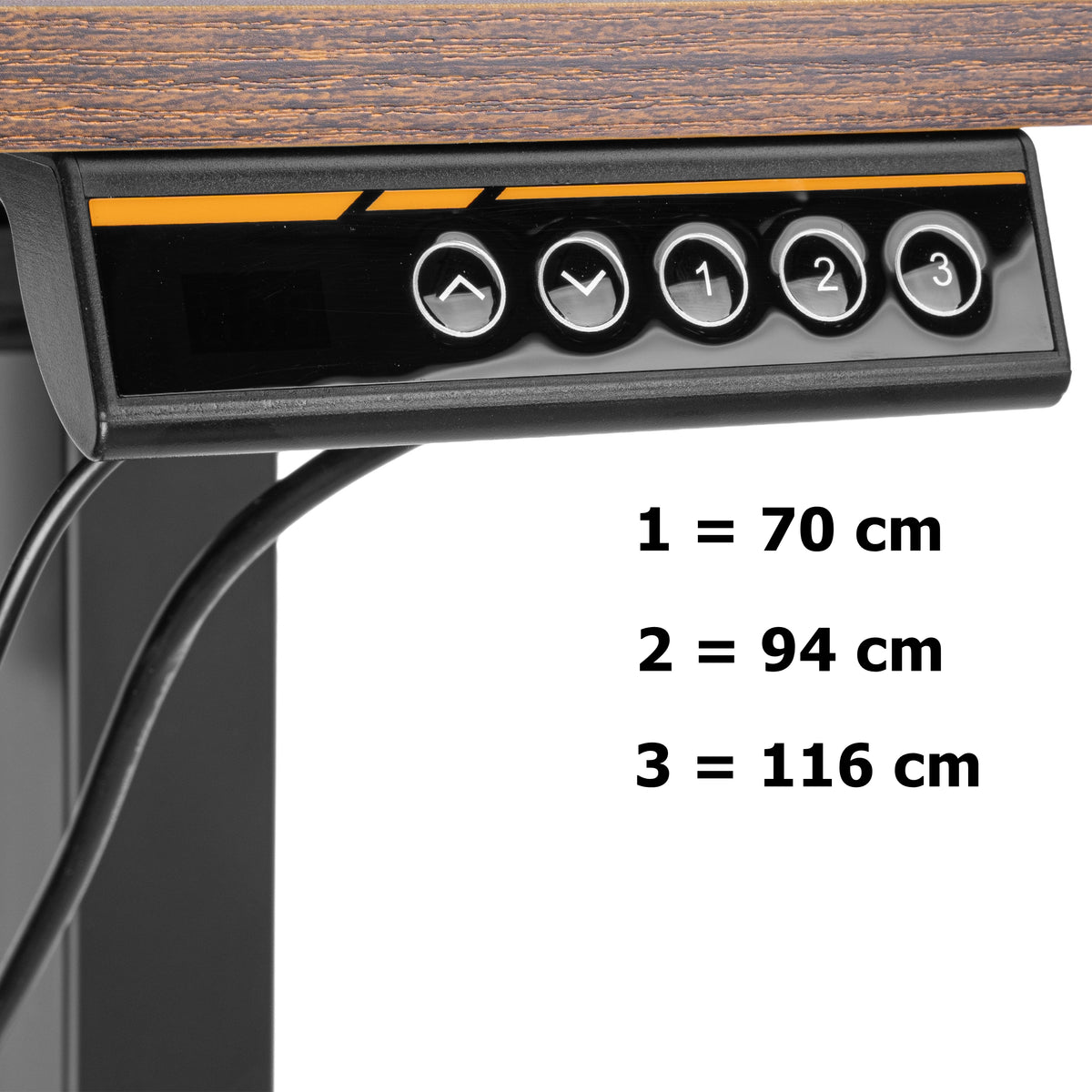 Herní stůl GAMER RUSTIC elektrické 140 cm