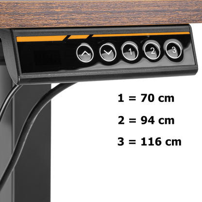 Herní stůl GAMER RUSTIC elektrické 140 cm
