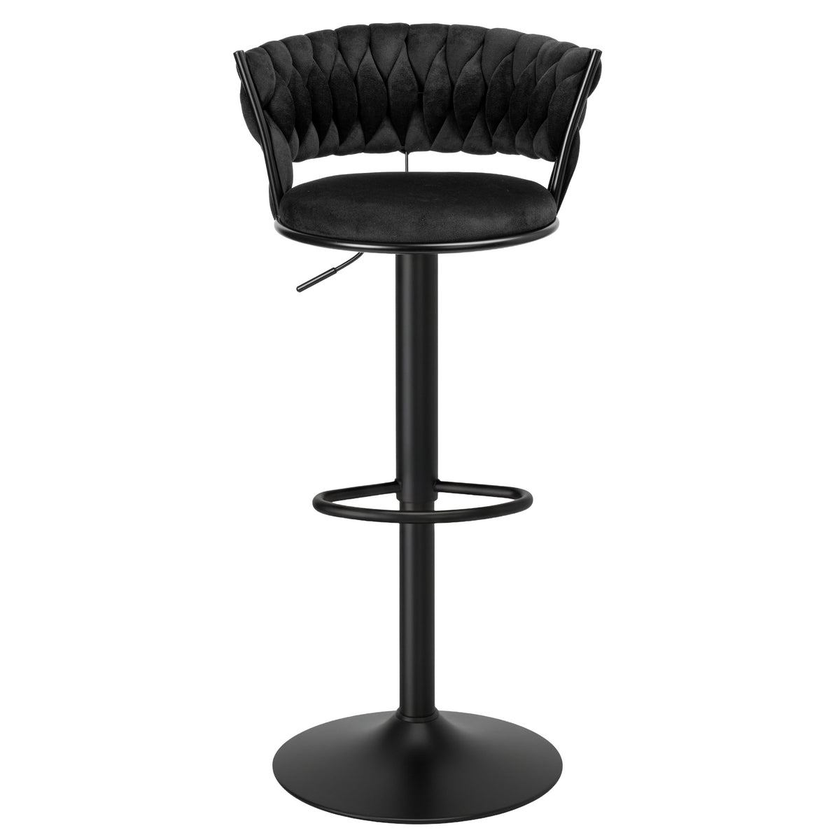 Barová židle Tresso Black černý Velvet