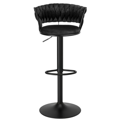 Barová židle Tresso Black černý Velvet