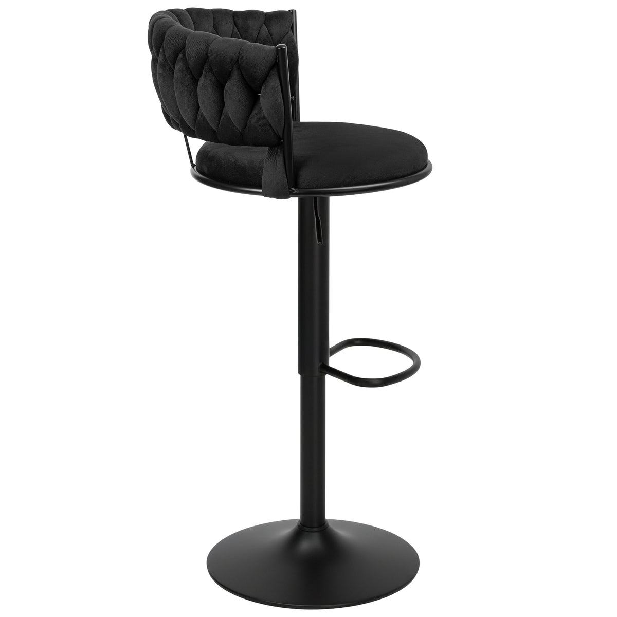 Barová židle Tresso Black černý Velvet