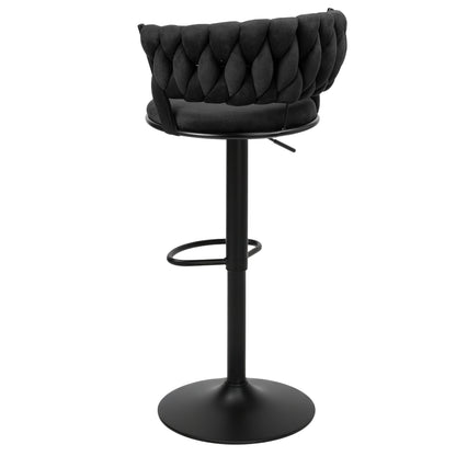Barová židle Tresso Black černý Velvet