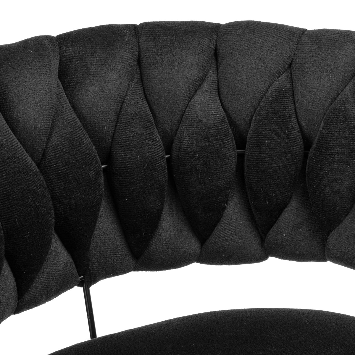 Barová židle Tresso Black černý Velvet