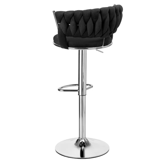 Barová židle Tresso chrom černý Velvet