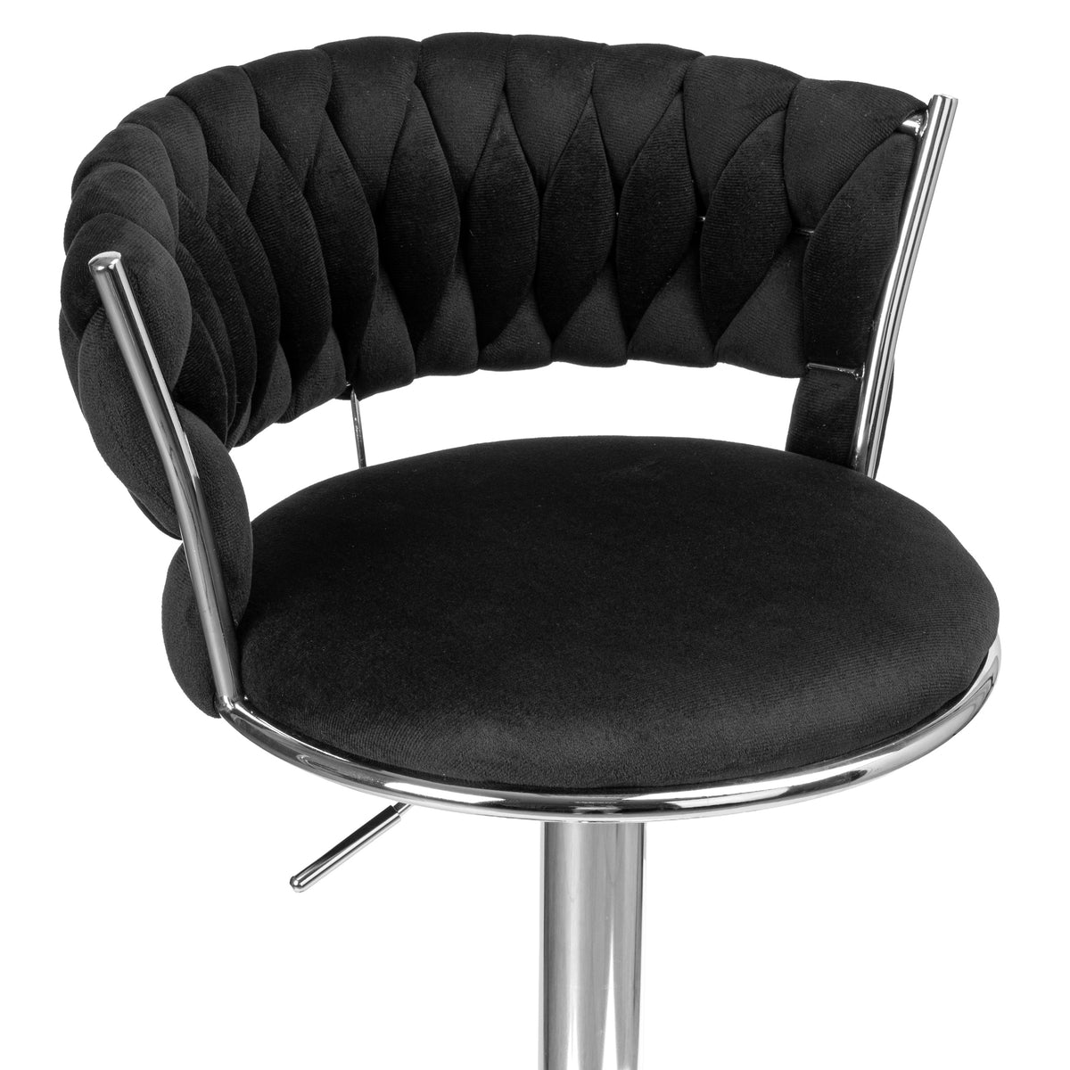 Barová židle Tresso chrom černý Velvet