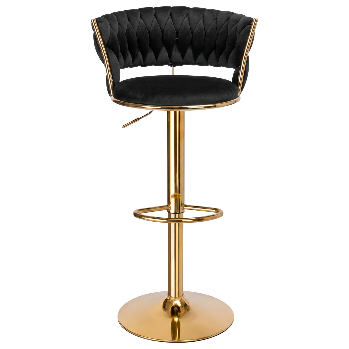 Barová židle Tresso Gold černý Velvet