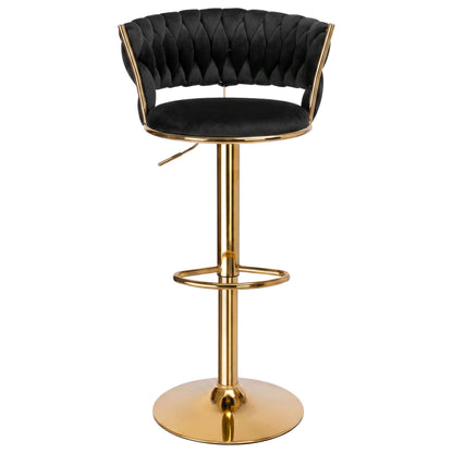 Barová židle Tresso Gold černý Velvet