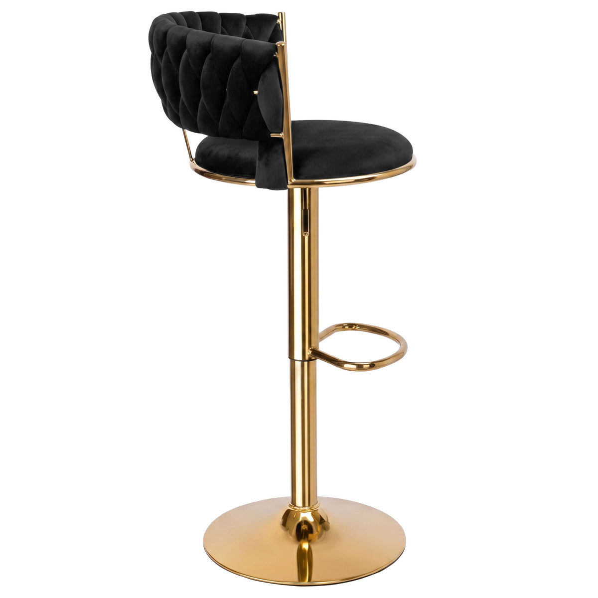Barová židle Tresso Gold černý Velvet