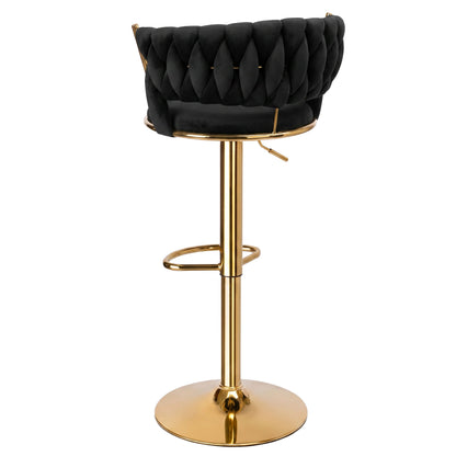 Barová židle Tresso Gold černý Velvet