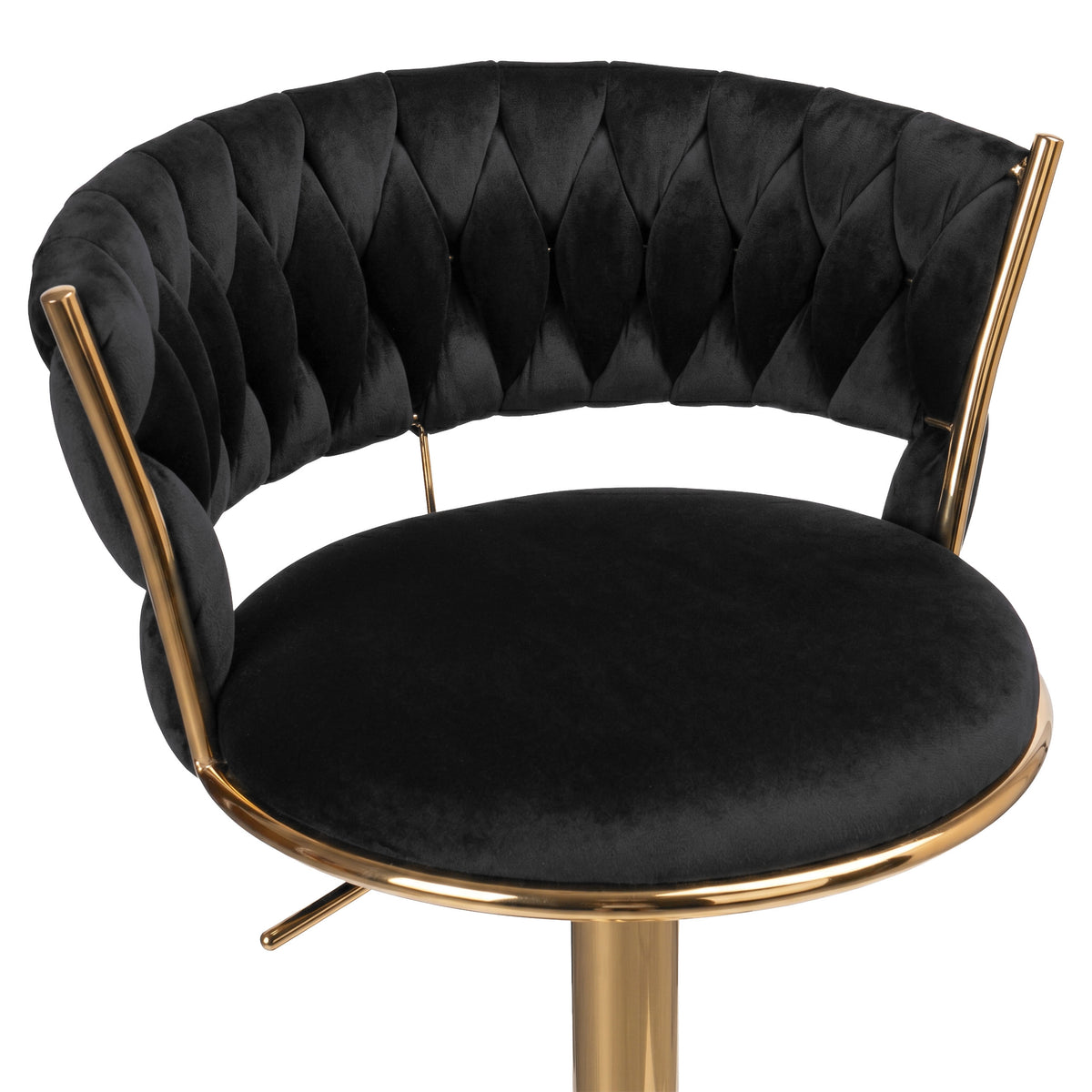 Barová židle Tresso Gold černý Velvet
