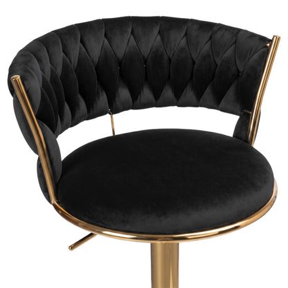Barová židle Tresso Gold černý Velvet