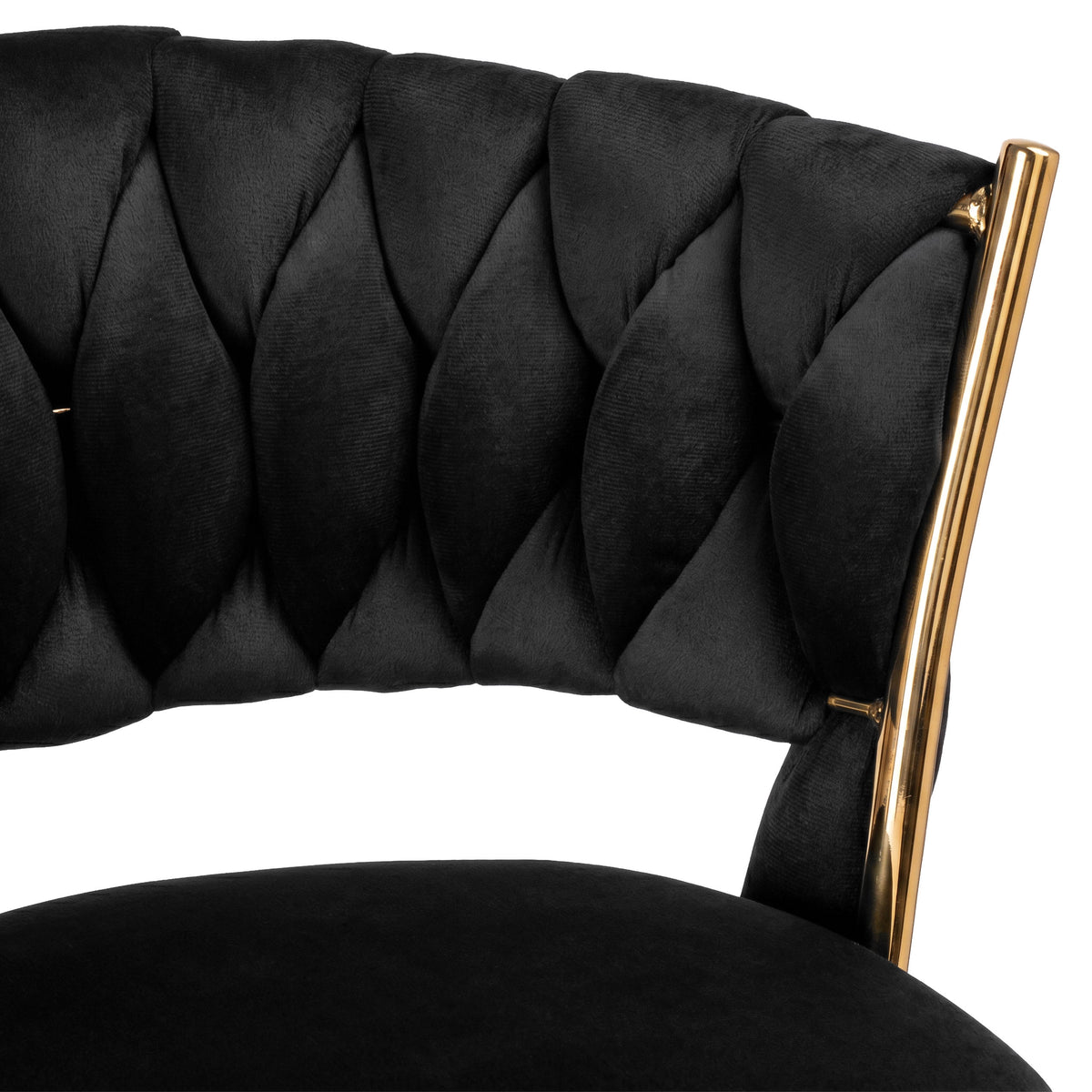 Barová židle Tresso Gold černý Velvet