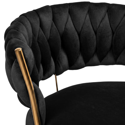 Barová židle Tresso Gold černý Velvet