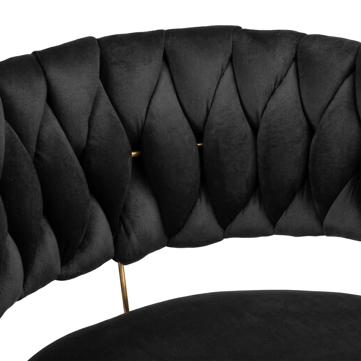 Barová židle Tresso Gold černý Velvet