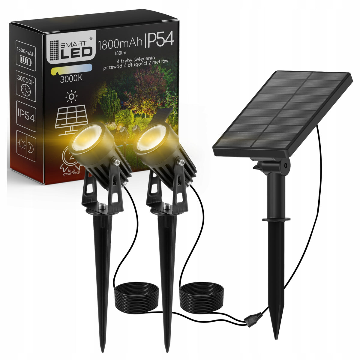 LED solární zápichové svítidlo