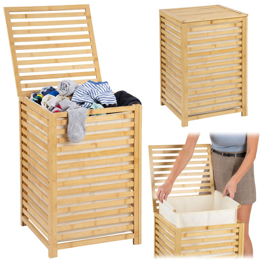 Koš na prádlo GOSEN 90L bambusový