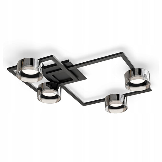 Černé kancelářské závěsné LED svítidlo GX53
