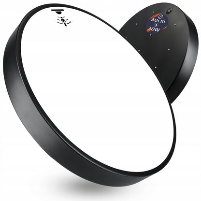 Černé stropní LED svítidlo 30 W, 40 cm