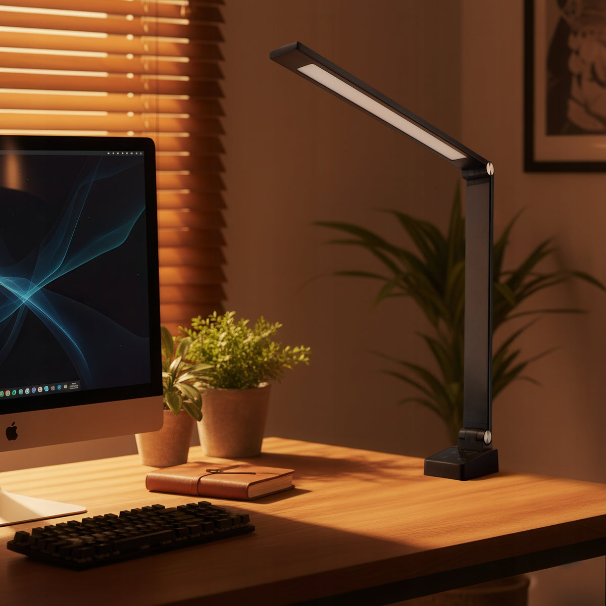 LED stolní lampa 10 W, s dotykovým ovládáním, CCT, nastavitelná