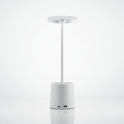 LED stolní lampa, s bezdrátovým nabíjením, s dotykovým ovládáním, nastavitelná, 3 režimy barvy světla, s organizérem