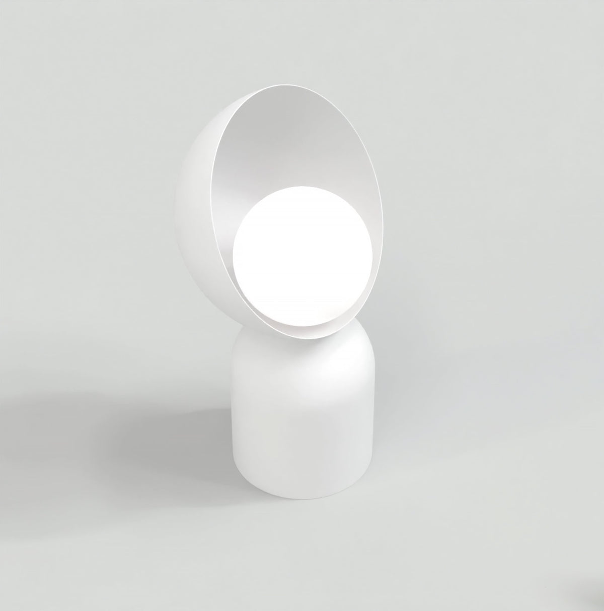 Stolní lampa BOTO LN1 – bílá, bílé sklo