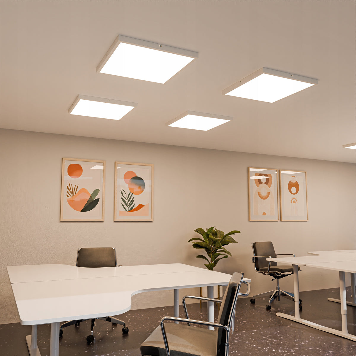 Přisazený LED panel 40 W, 5200 lm, 60 × 60 cm