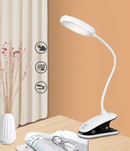 LED stolní lampa, s dotykovým ovládáním, CCT, s klipsem