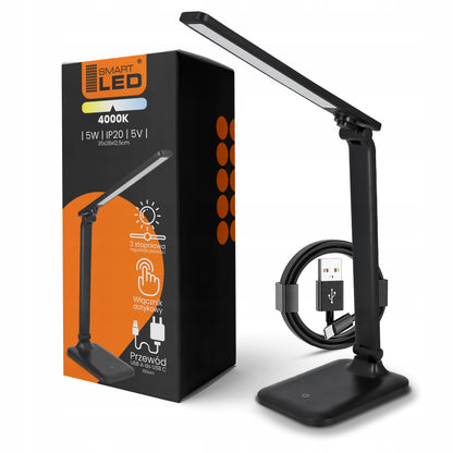 LED stolní lampa 5 W, s dotykovým ovládáním, USB