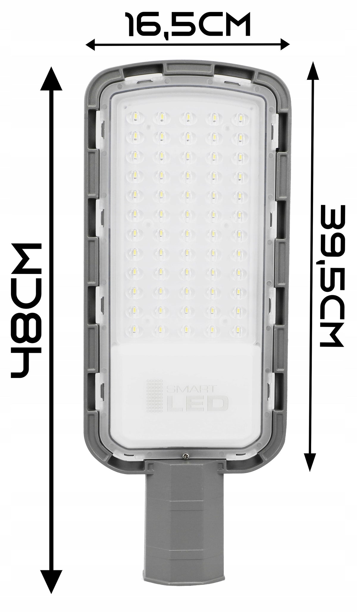Šedé pouliční LED svítidlo 100 W, 10000 lm, IP65