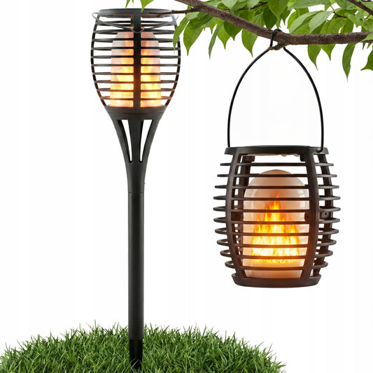 Černé LED solární zápichové svítidlo