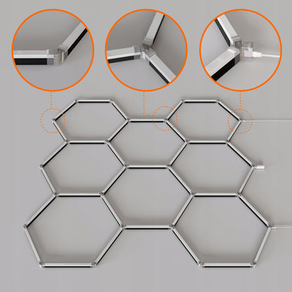 LED HEXAGON osvětlení do garáže 210 W