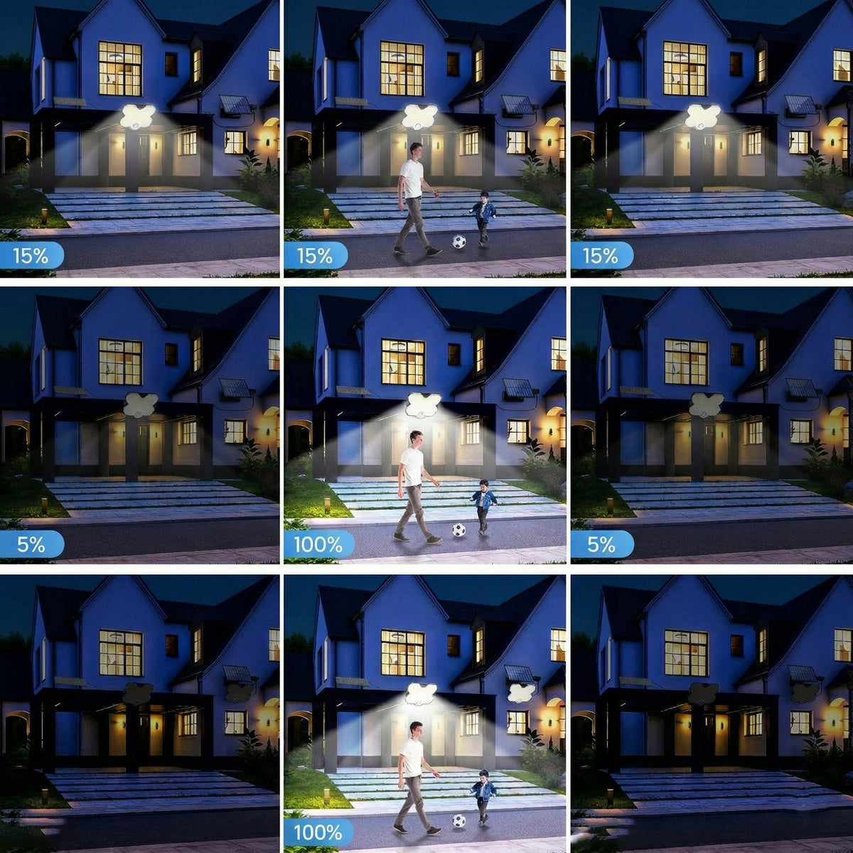 LED solární pouliční svítidlo, IP44