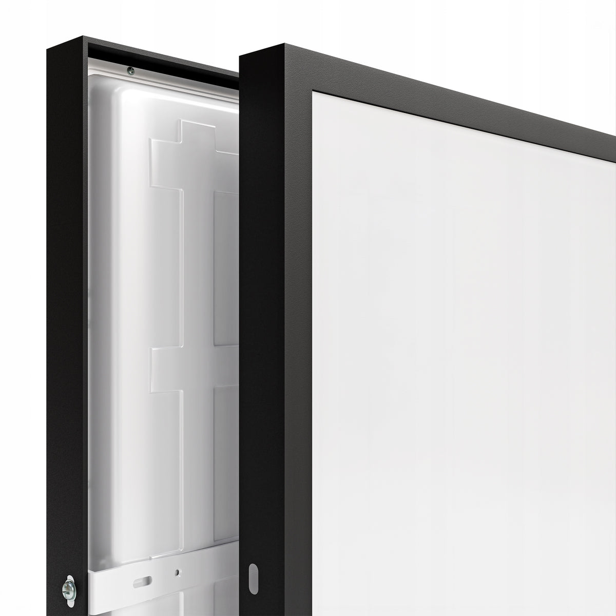 Černý kancelářský LED panel 60 W, 60 × 60 cm
