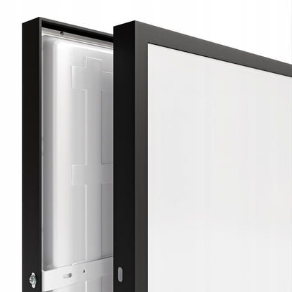 Černý kancelářský LED panel 60 W, 60 × 60 cm