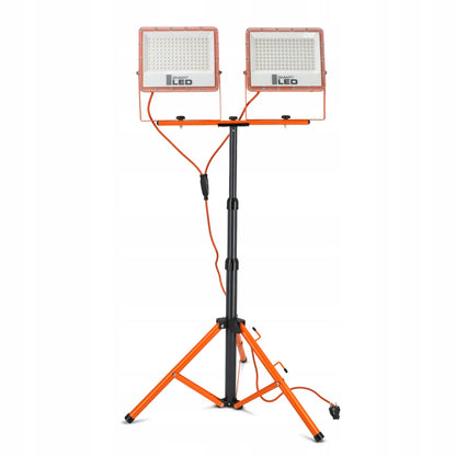 LED pracovní reflektor na stativu 2 × 100 W, 22 000 lm, neutrální bílá 4500 K, IP65