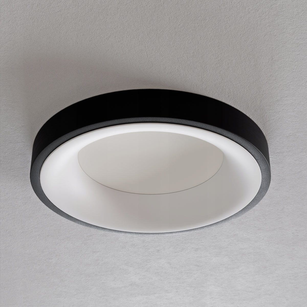 Černé kulaté stropní LED svítidlo 50 W, 4000 K