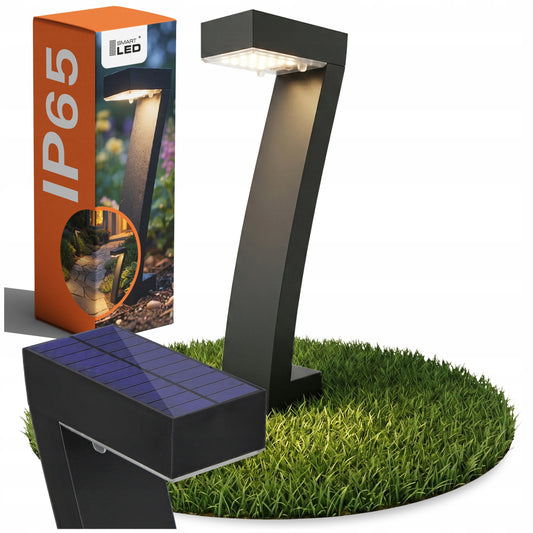 Černé LED solární zápichové svítidlo, IP65
