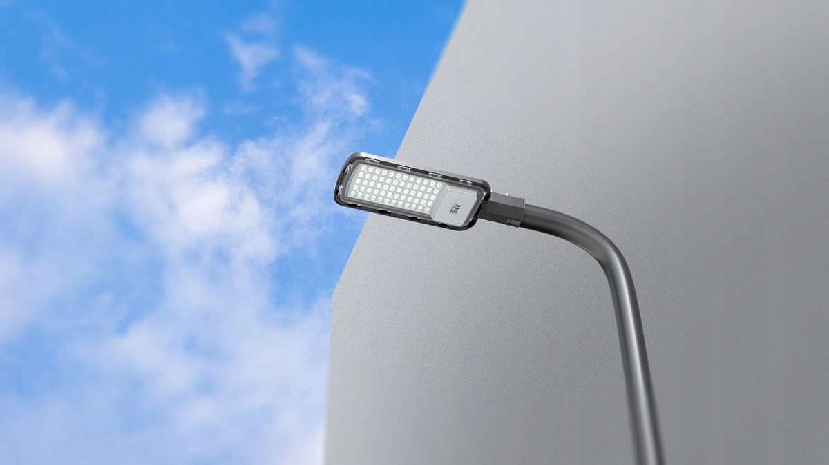 Šedé pouliční LED svítidlo 100 W, 10000 lm, IP65