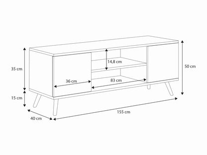 TV stolek FOCUS 155 cm – dub sonoma