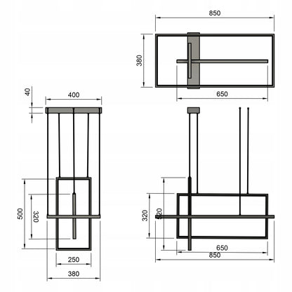 LED závěsné svítidlo 119 W – neutrální bílá