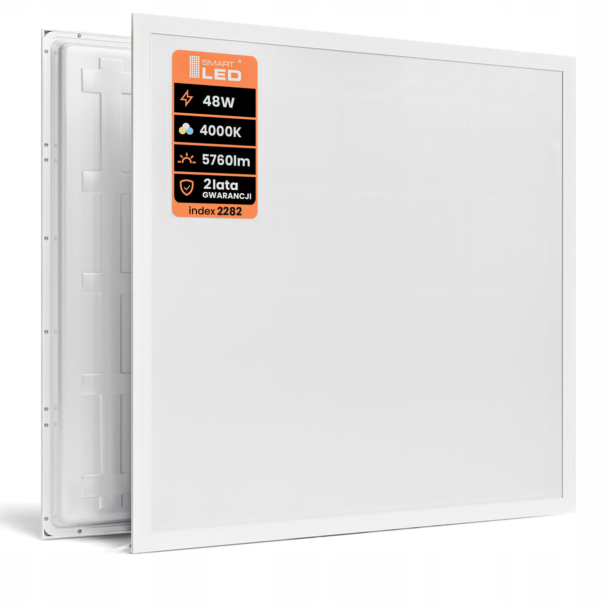 Bílé stropní LED svítidlo 48 W, 5760 lm, 4000 K, 60 × 60 cm