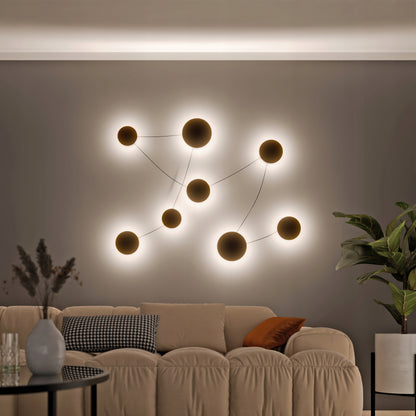 Černé LED nástěnné svítidlo 50 W