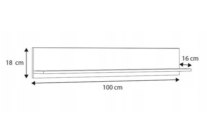 Nástěnná police 100 cm – bílá