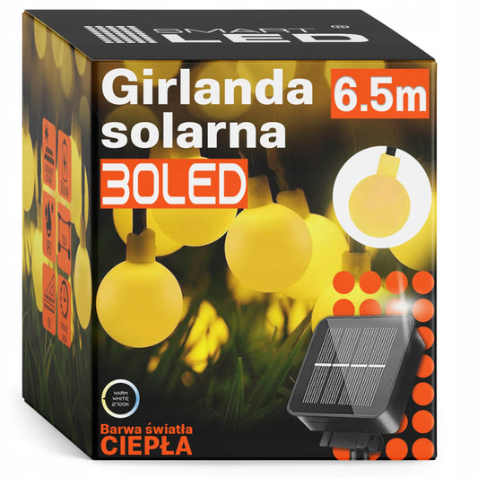 Solární světelný řetěz 6 m, IP67