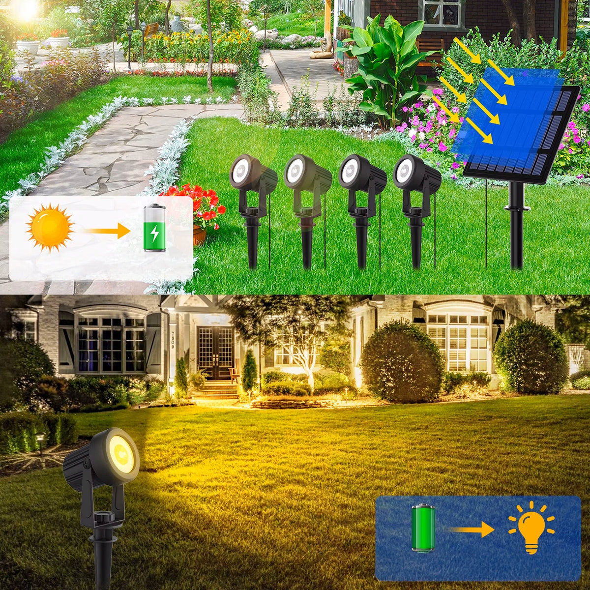 LED solární zápichové svítidlo