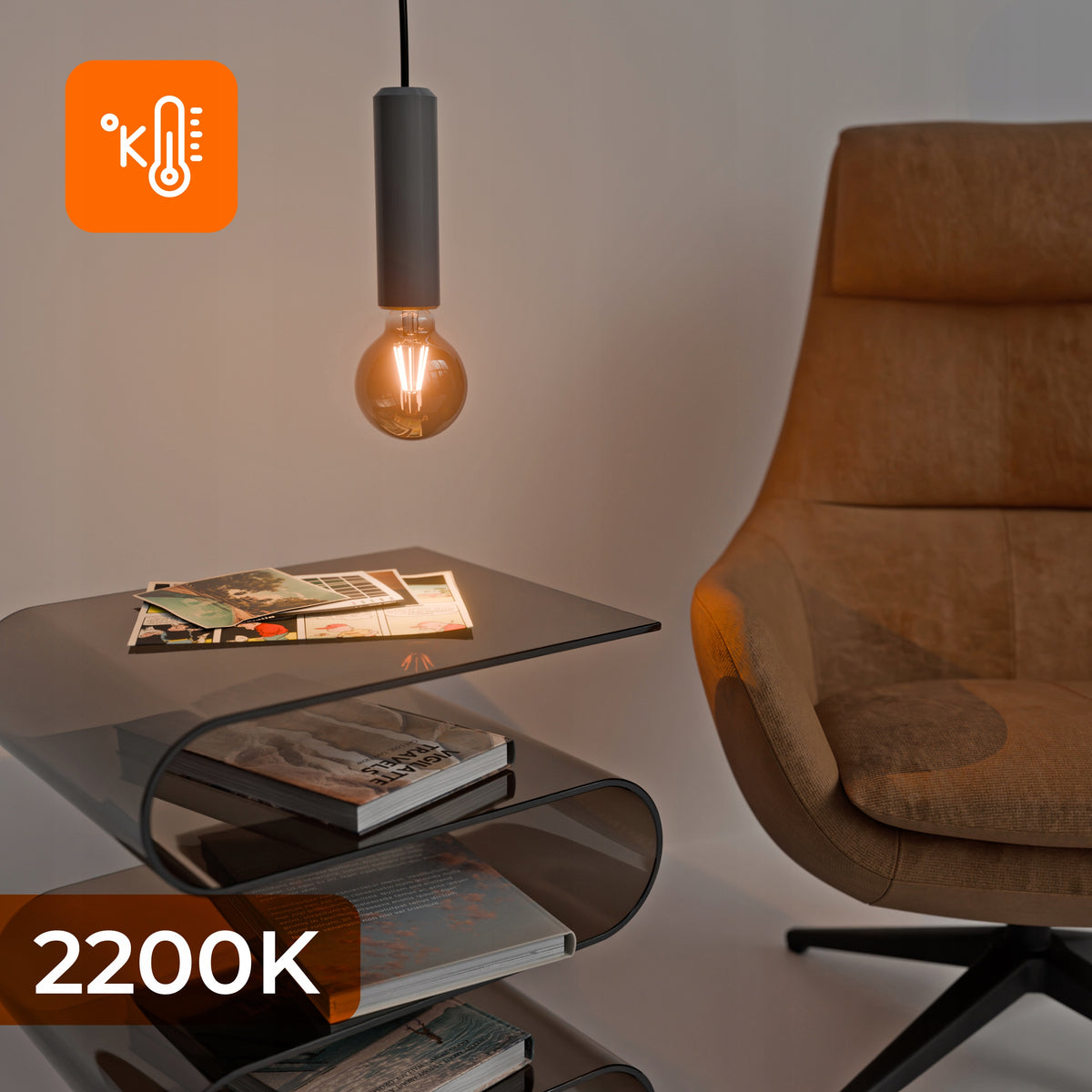 LED žárovka E27 4 W, 2200 K