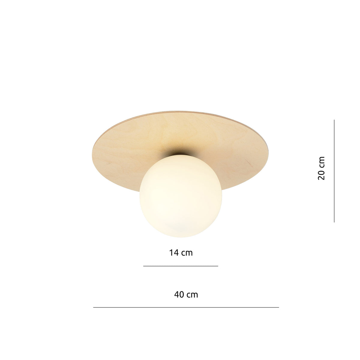 Stropní svítidlo KENZO 1B – hnědé, bílé sklo