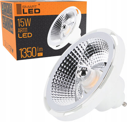 Bílá LED žárovka AR111 15 W, 1350 lm – teplá bílá