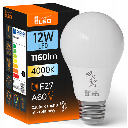 Bílá LED žárovka E27 12 W – neutrální bílá