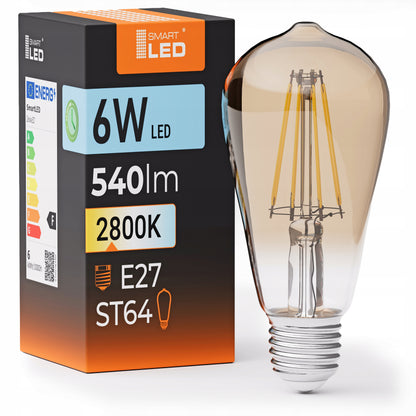 LED žárovka E27 6 W, 540 lm, 2800 K – teplá bílá